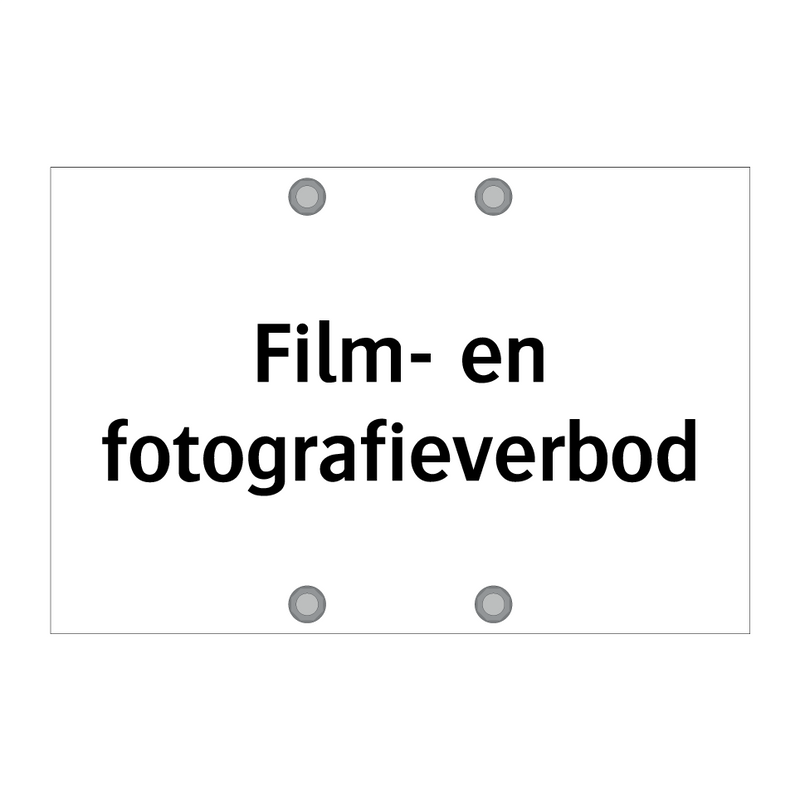 Film- en fotografieverbod