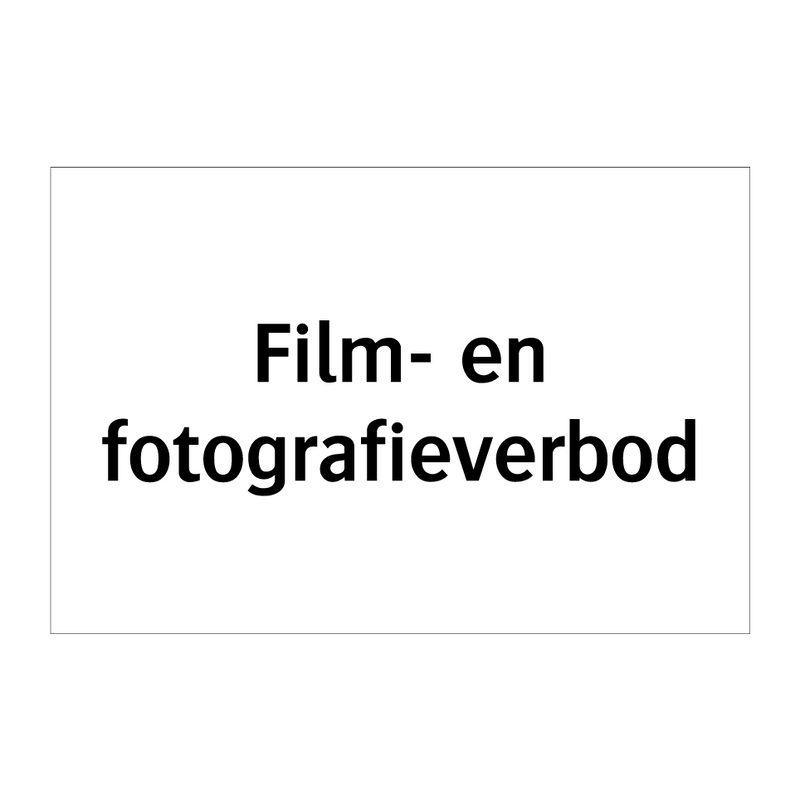 Film- en fotografieverbod