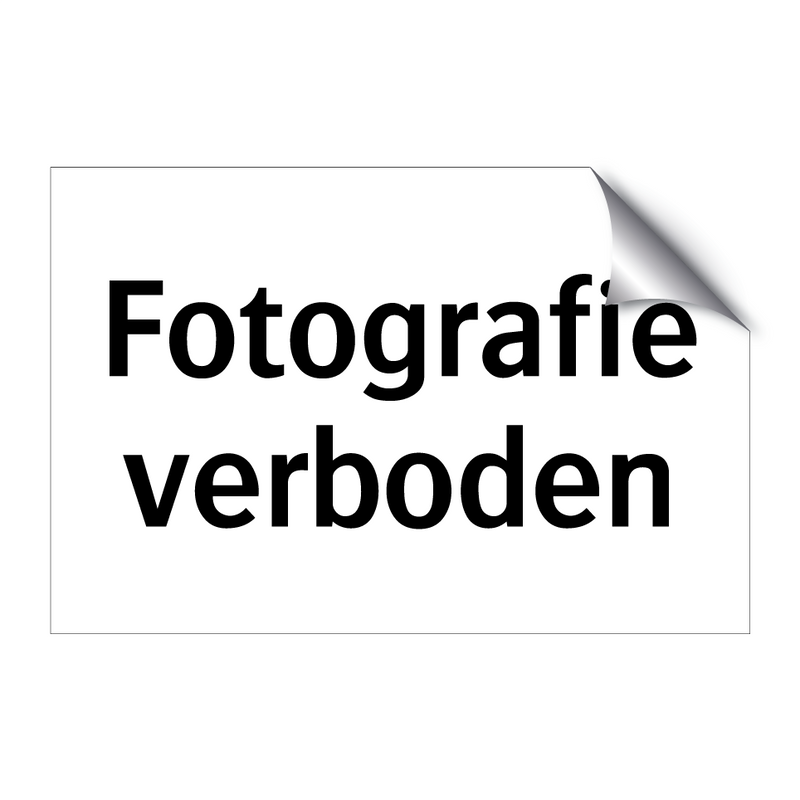 Fotografie verboden