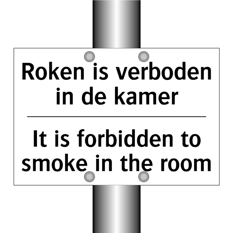 Roken is verboden in de kamer - It is forbidden to smoke in the /.../