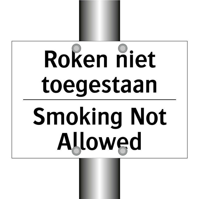 Roken niet toegestaan - Smoking Not Allowed