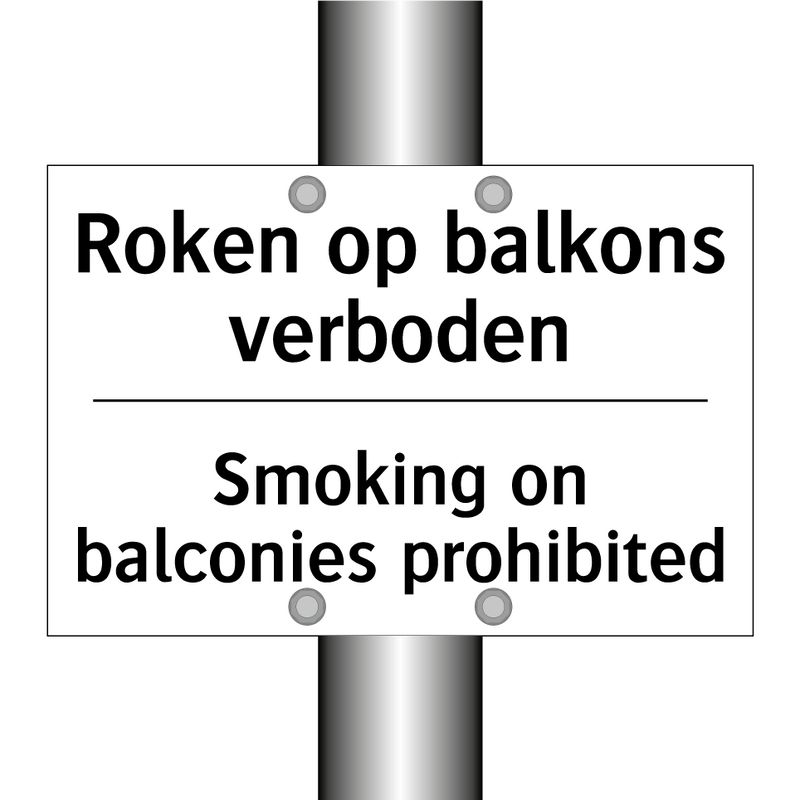 Roken op balkons verboden - Smoking on balconies prohibited/.../