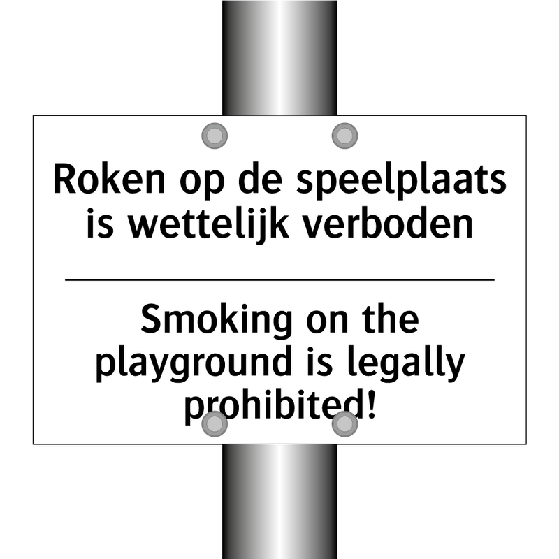 Roken op de speelplaats is wettelijk /.../ - Smoking on the playground is legally /.../