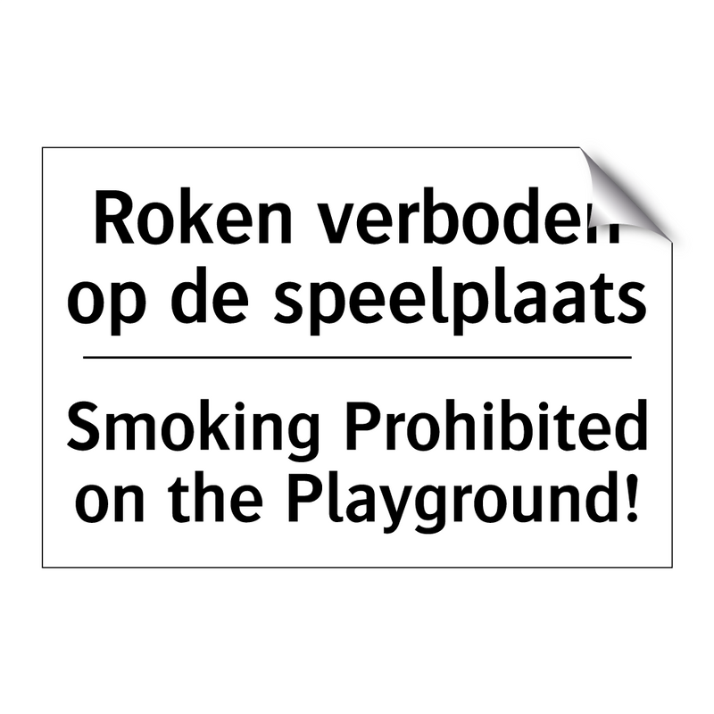 Roken verboden op de speelplaats/.../ - Smoking Prohibited on the Playground!/.../