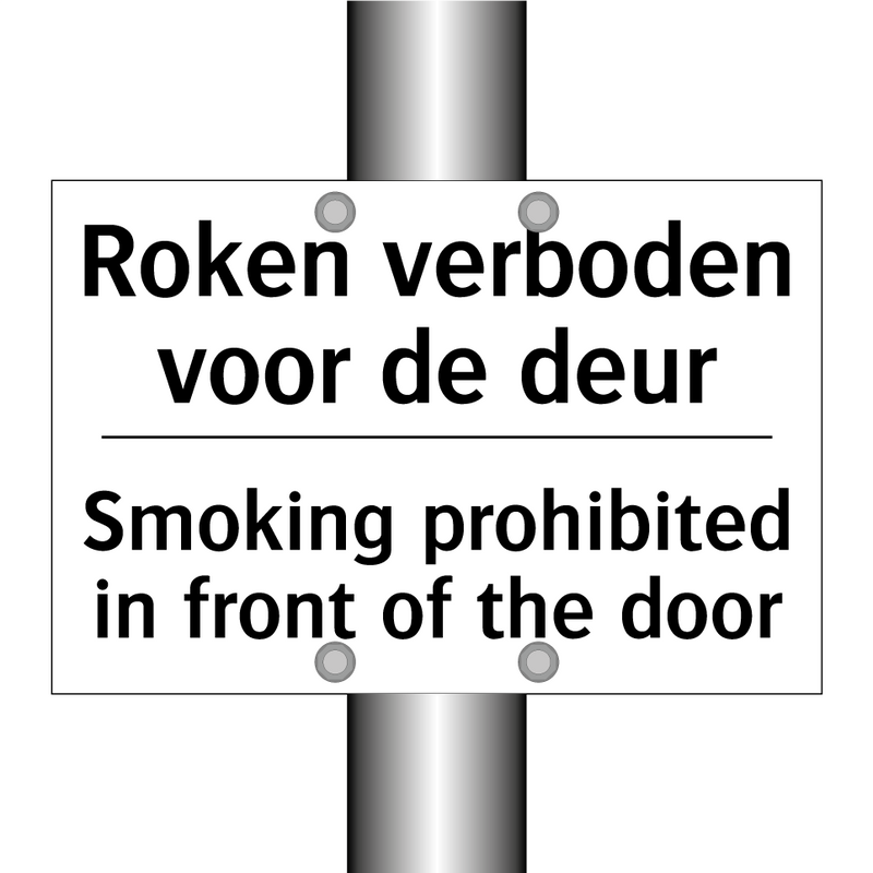 Roken verboden voor de deur - Smoking prohibited in front of /.../