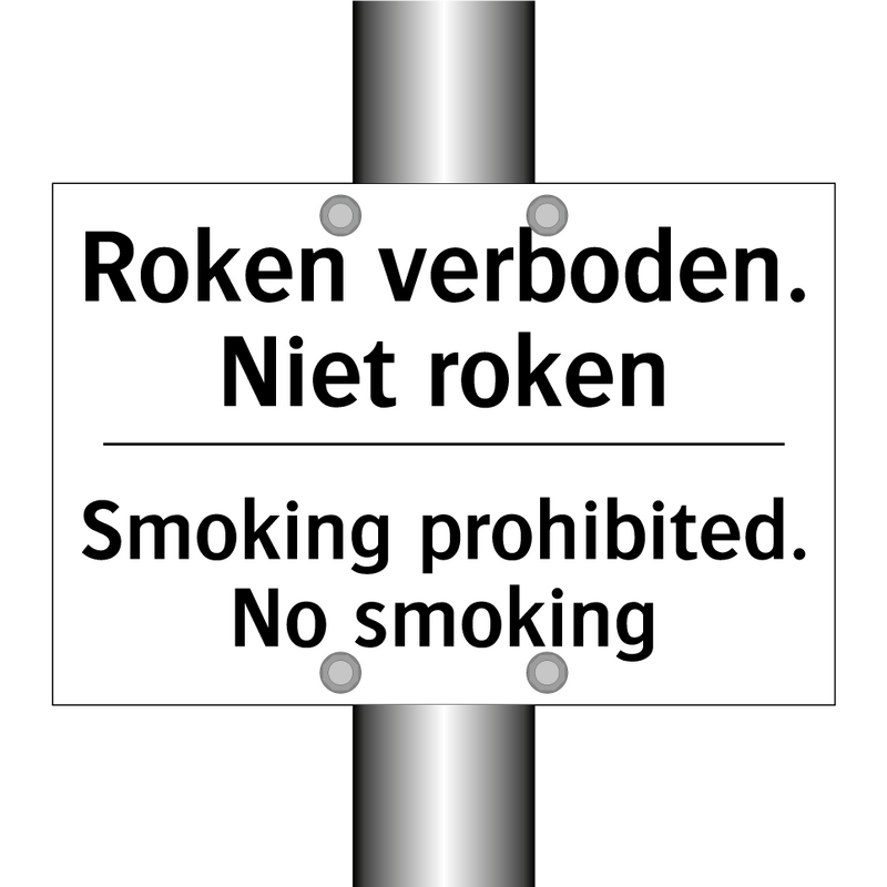 Roken verboden. Niet roken - Smoking prohibited. No smoking