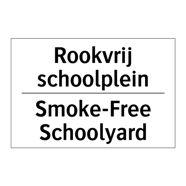 Rookvrij schoolplein - Smoke-Free Schoolyard