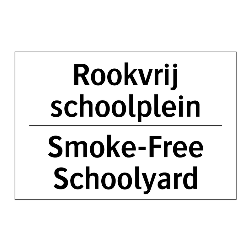 Rookvrij schoolplein - Smoke-Free Schoolyard