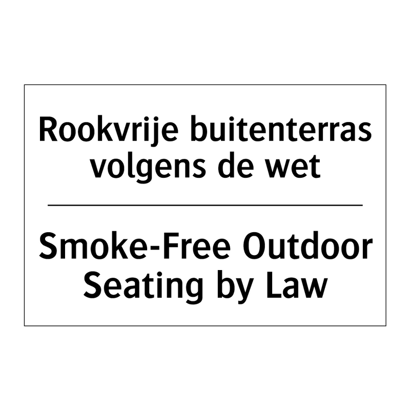 Rookvrije buitenterras volgens /.../ - Smoke-Free Outdoor Seating by /.../