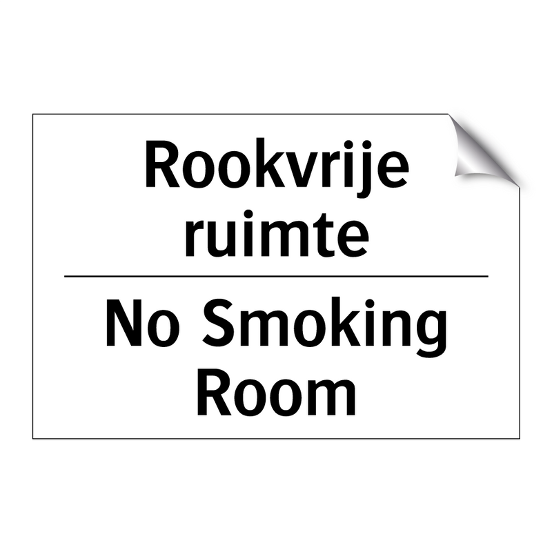 Rookvrije ruimte - No Smoking Room