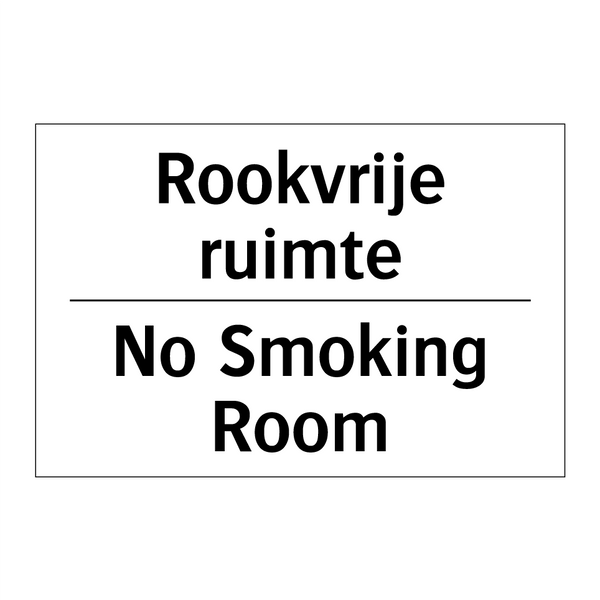 Rookvrije ruimte - No Smoking Room