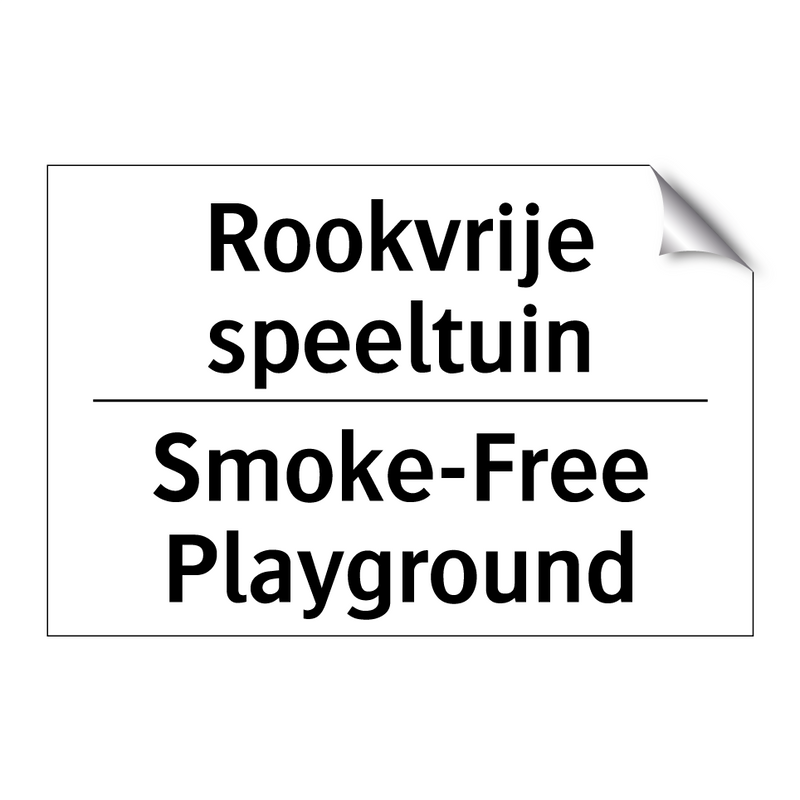 Rookvrije speeltuin - Smoke-Free Playground