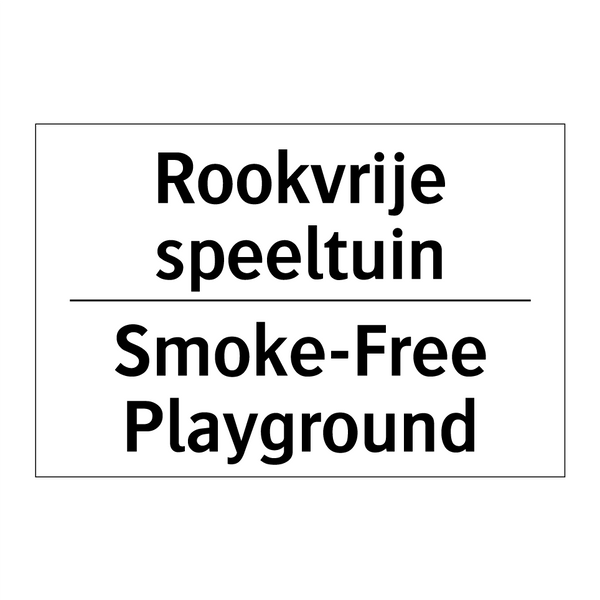 Rookvrije speeltuin - Smoke-Free Playground