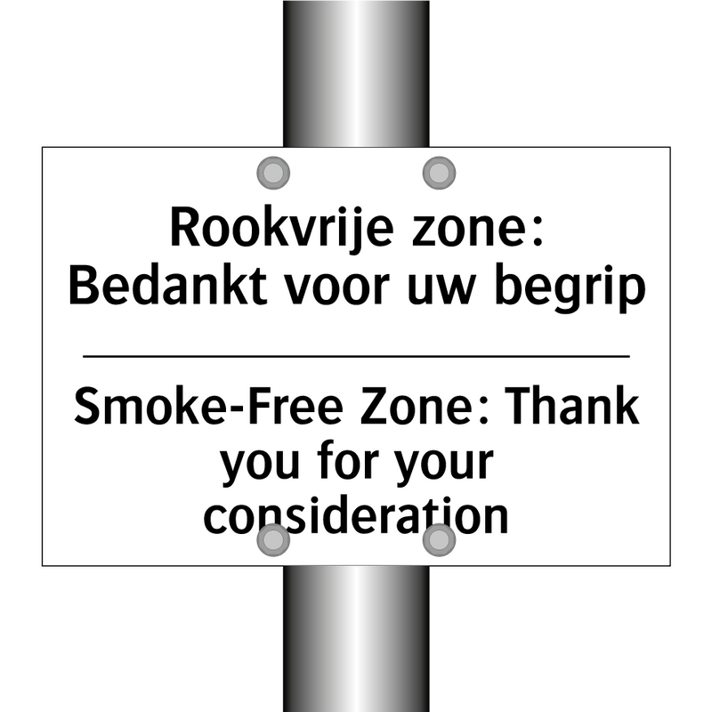 Rookvrije zone: Bedankt voor uw /.../ - Smoke-Free Zone: Thank you for /.../