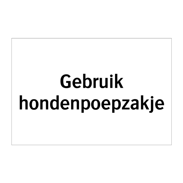 Gebruik hondenpoepzakje