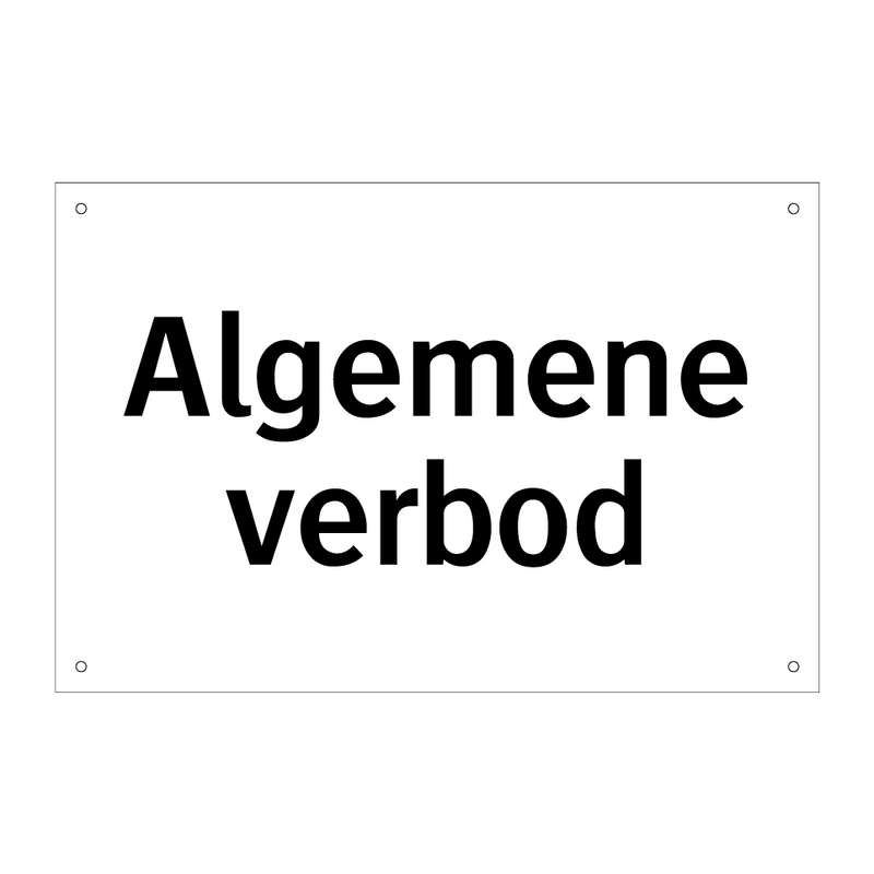 Algemene verbod