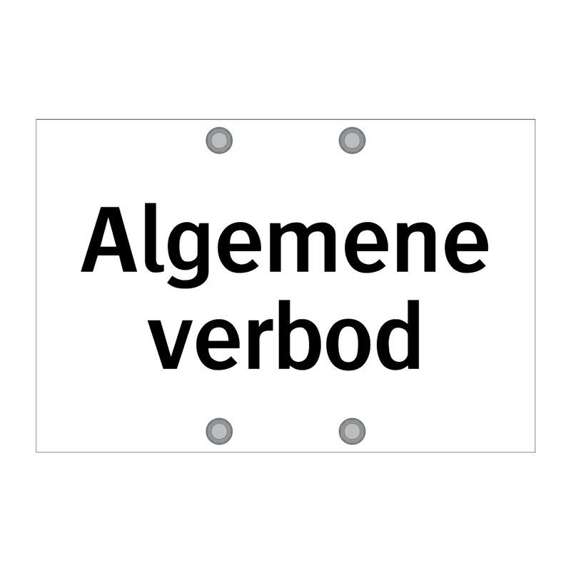 Algemene verbod