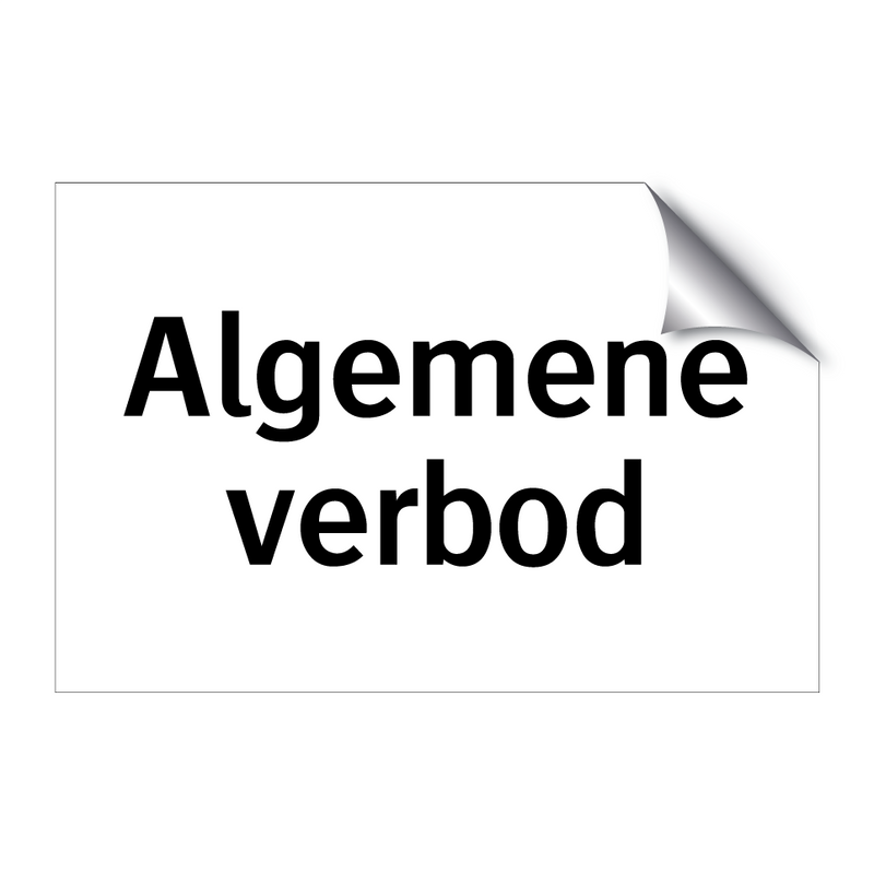 Algemene verbod