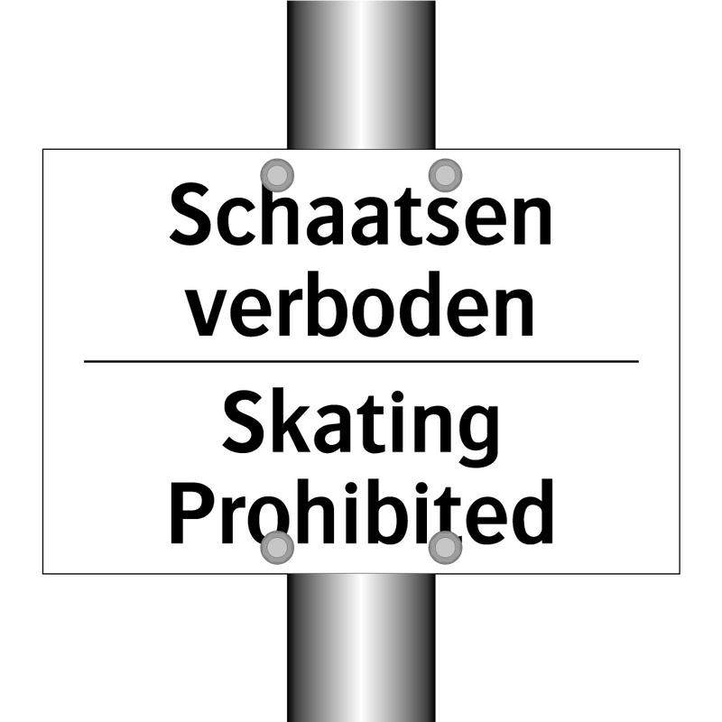 Schaatsen verboden - Skating Prohibited