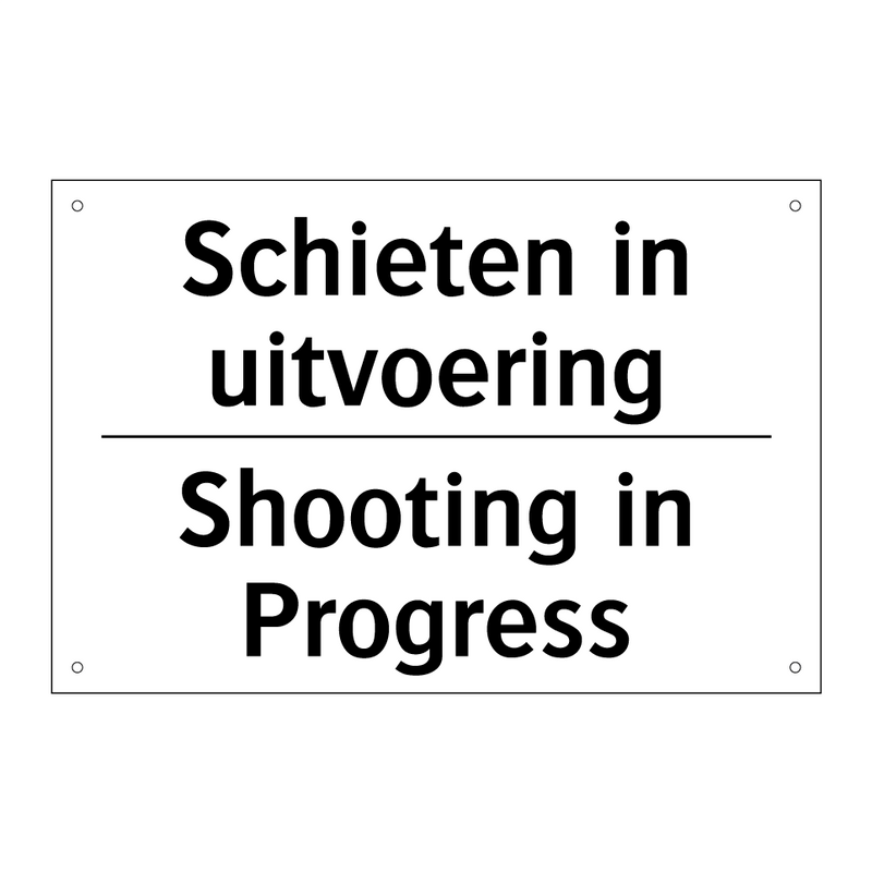 Schieten in uitvoering - Shooting in Progress