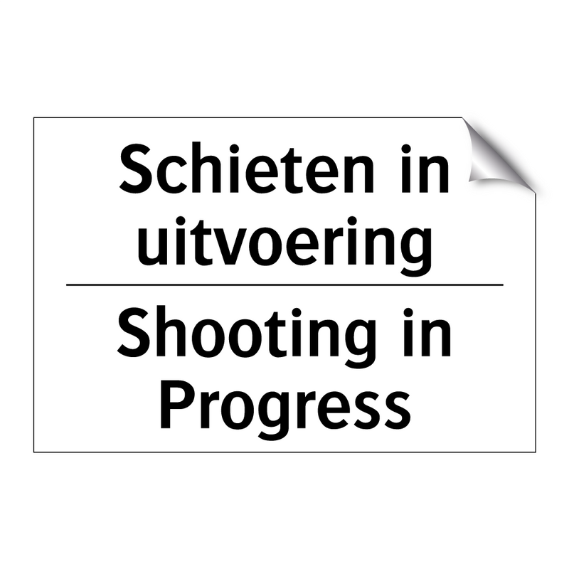 Schieten in uitvoering - Shooting in Progress