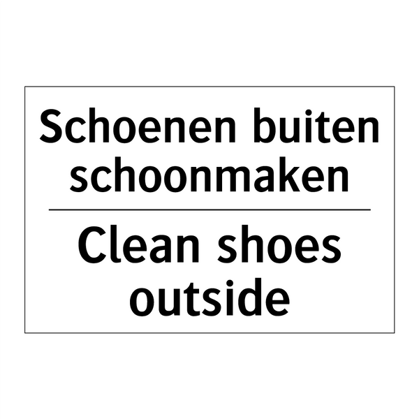 Schoenen buiten schoonmaken - Clean shoes outside