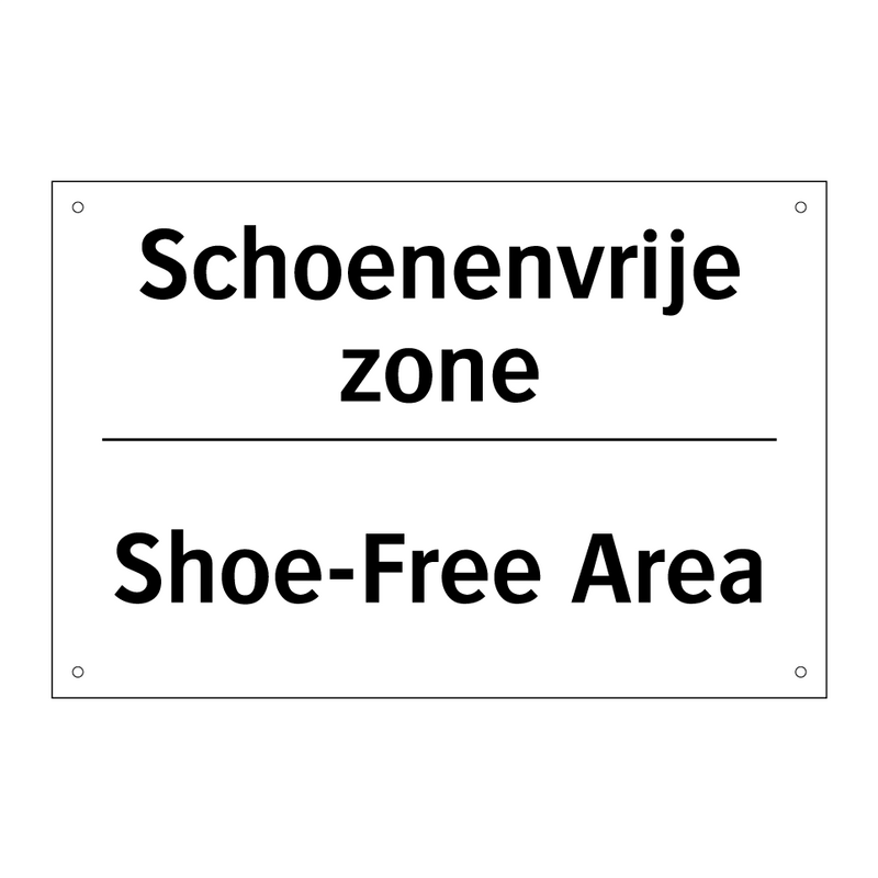 Schoenenvrije zone - Shoe-Free Area