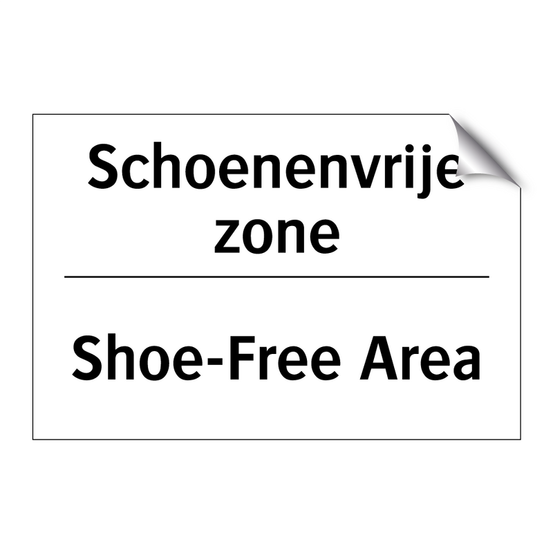 Schoenenvrije zone - Shoe-Free Area