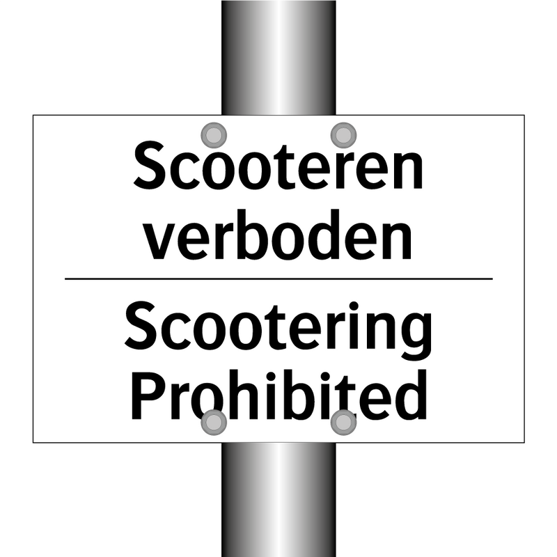 Scooteren verboden - Scootering Prohibited