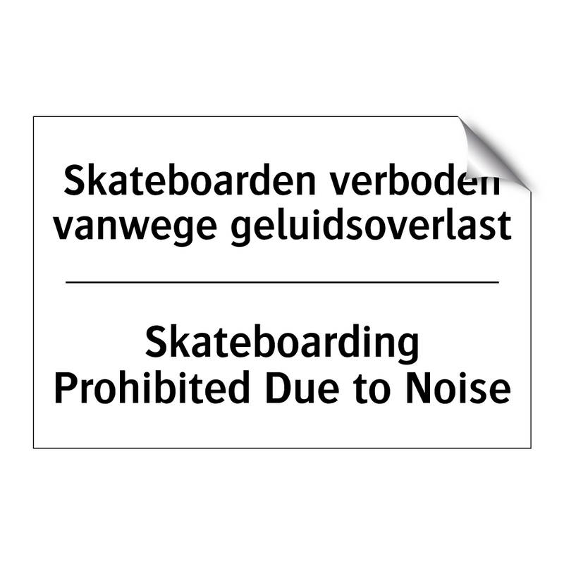 Skateboarden verboden vanwege /.../ - Skateboarding Prohibited Due to /.../