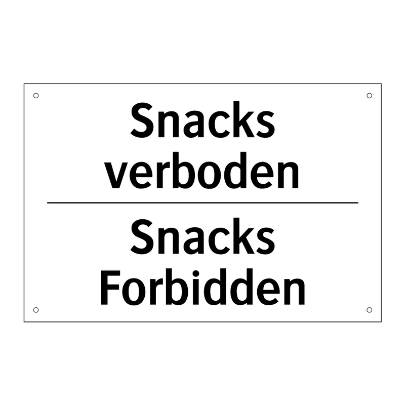 Snacks verboden - Snacks Forbidden