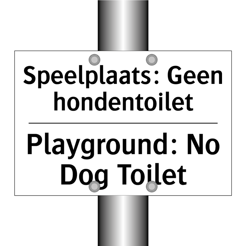 Speelplaats: Geen hondentoilet - Playground: No Dog Toilet