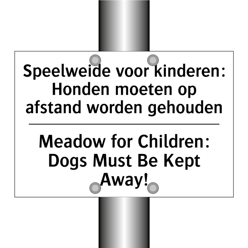 Speelweide voor kinderen: Honden /.../ - Meadow for Children: Dogs Must /.../