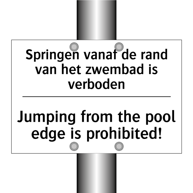 Springen vanaf de rand van het /.../ - Jumping from the pool edge is /.../