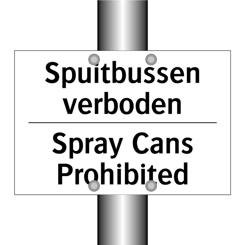 Spuitbussen verboden - Spray Cans Prohibited