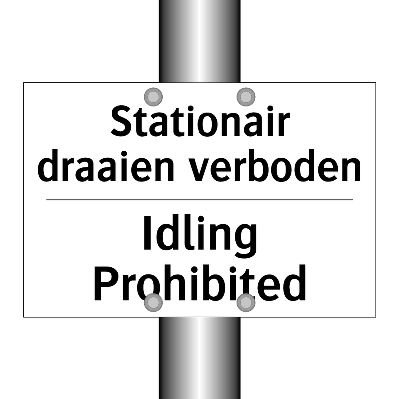 Stationair draaien verboden - Idling Prohibited