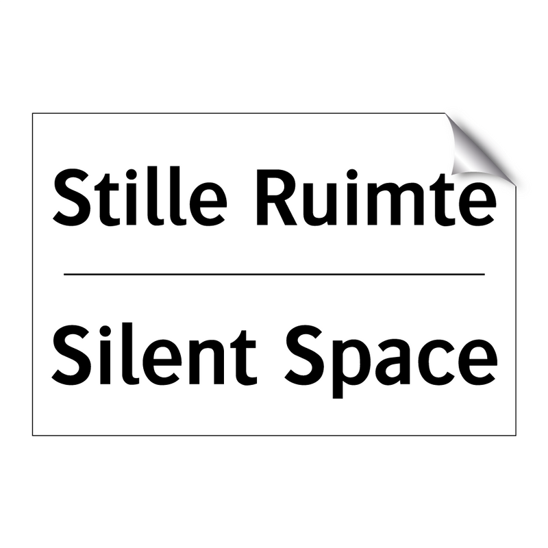 Stille Ruimte - Silent Space