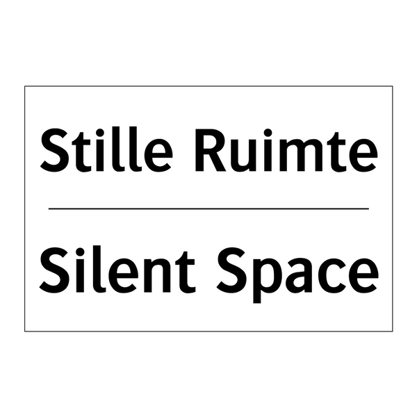 Stille Ruimte - Silent Space