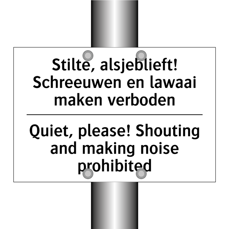 Stilte, alsjeblieft! Schreeuwen /.../ - Quiet, please! Shouting and making /.../