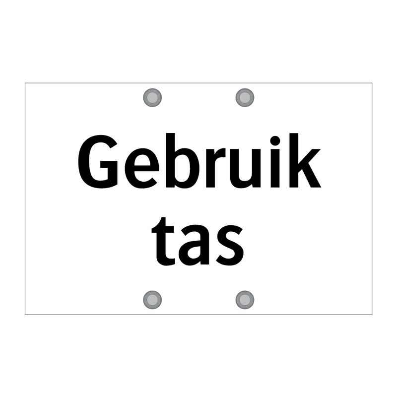 Gebruik tas