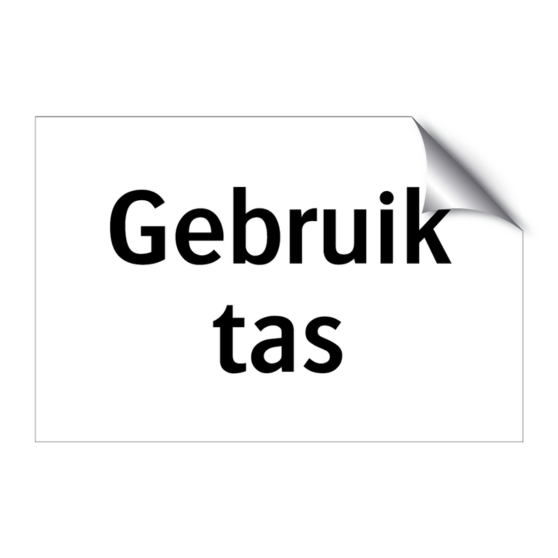 Gebruik tas