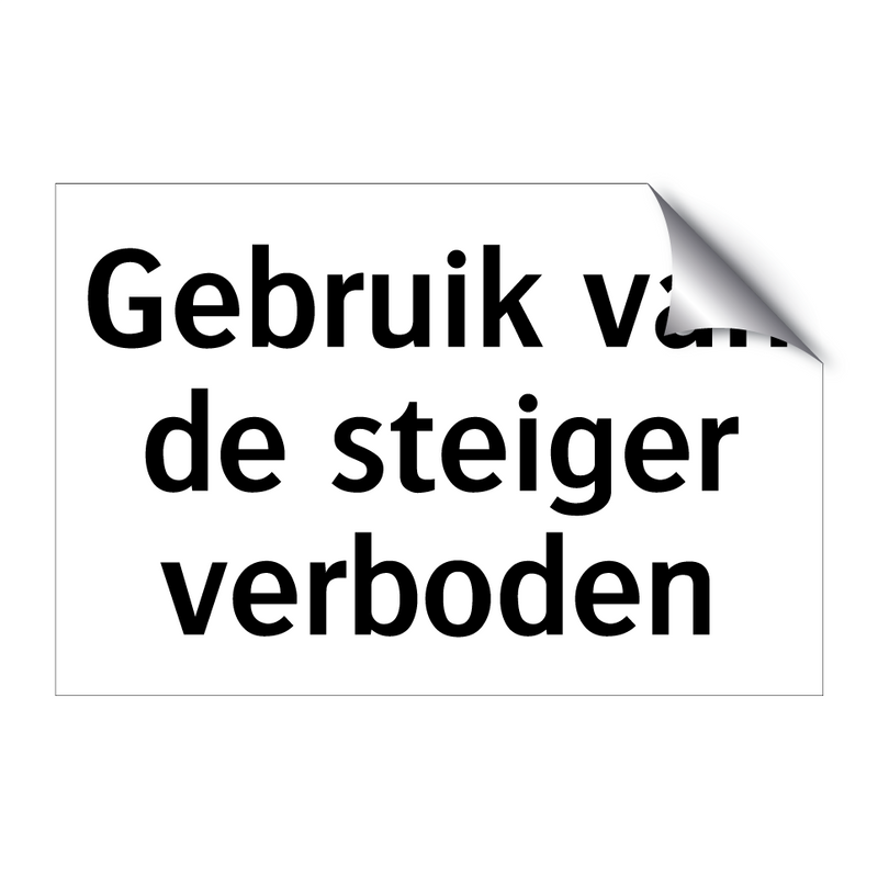 Gebruik van de steiger verboden