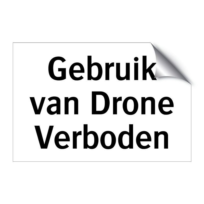 Gebruik van Drone Verboden