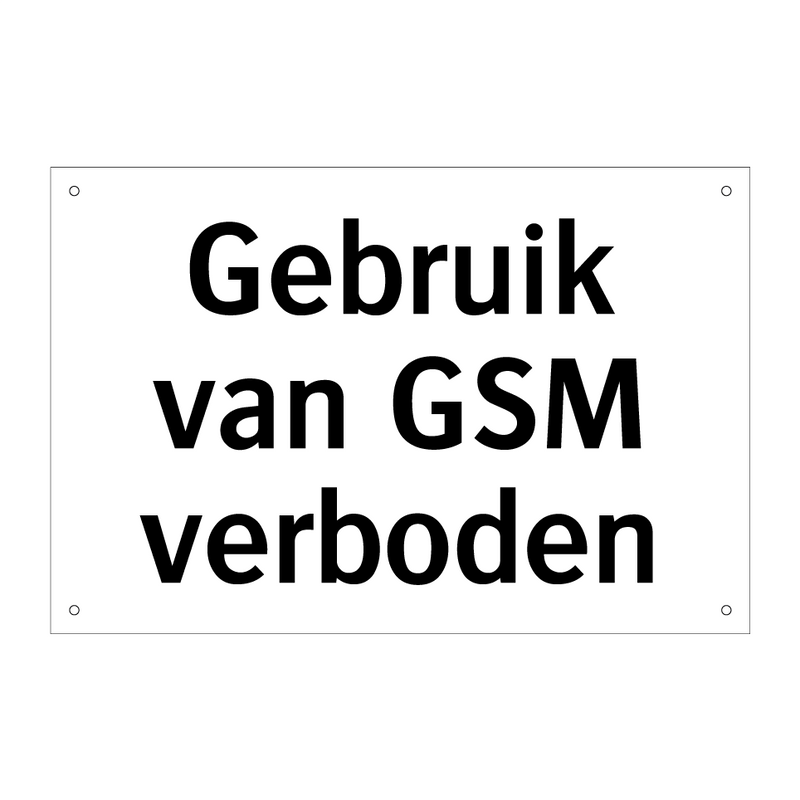 Gebruik van GSM verboden