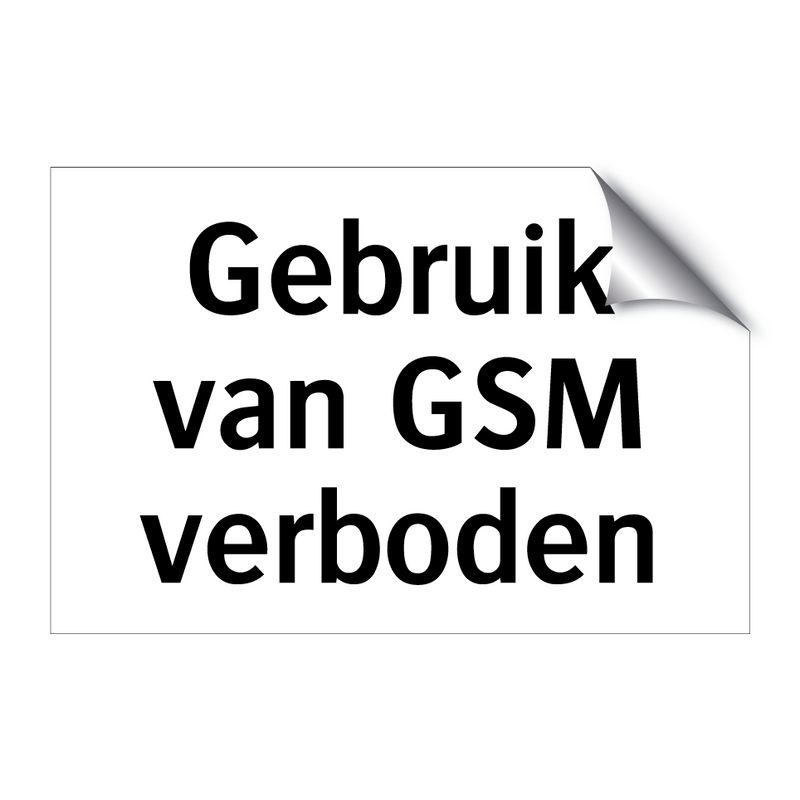 Gebruik van GSM verboden