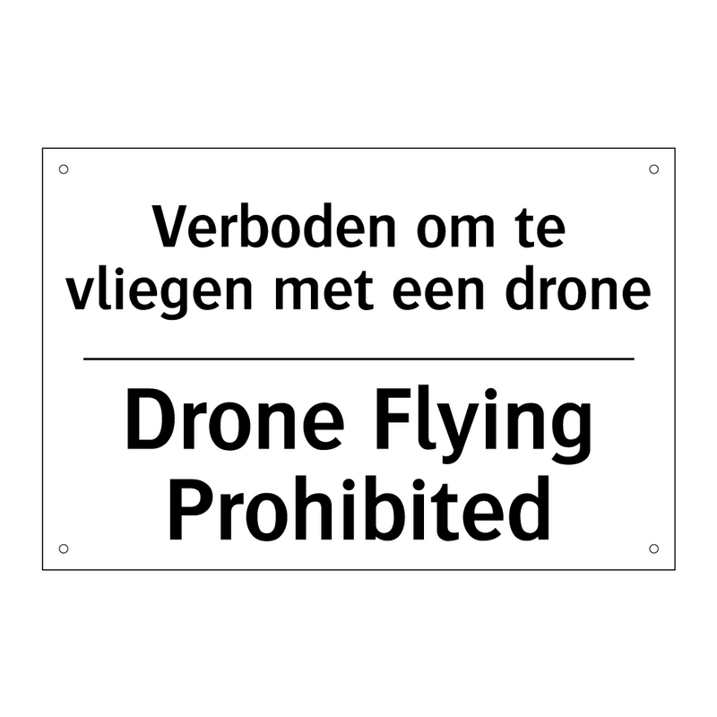 Verboden om te vliegen met een /.../ - Drone Flying Prohibited