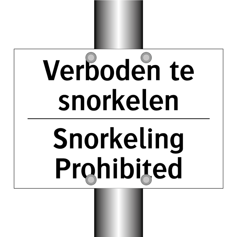 Verboden te snorkelen - Snorkeling Prohibited