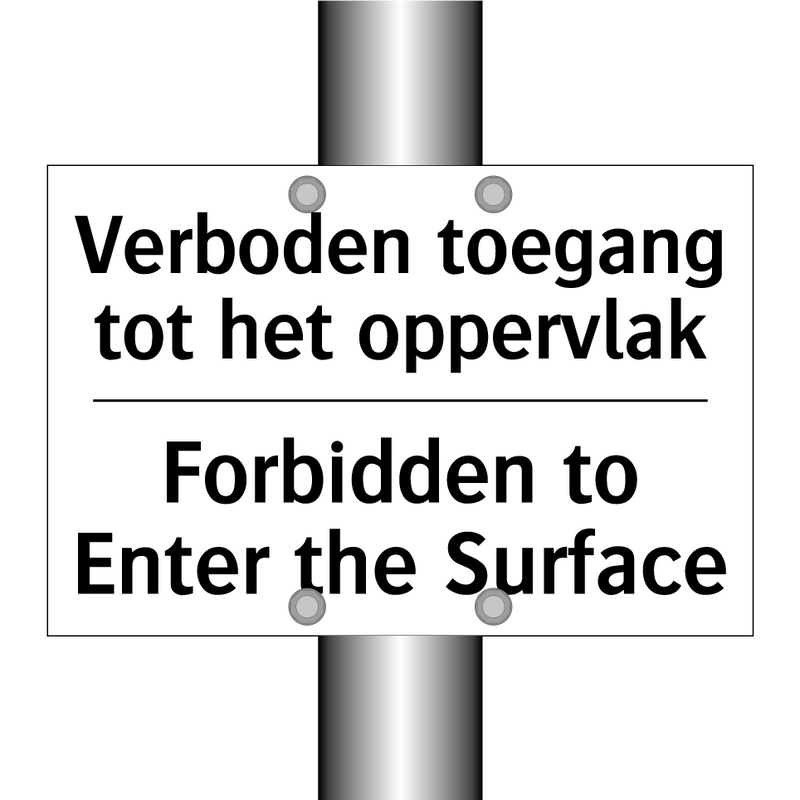 Verboden toegang tot het oppervlak/.../ - Forbidden to Enter the Surface