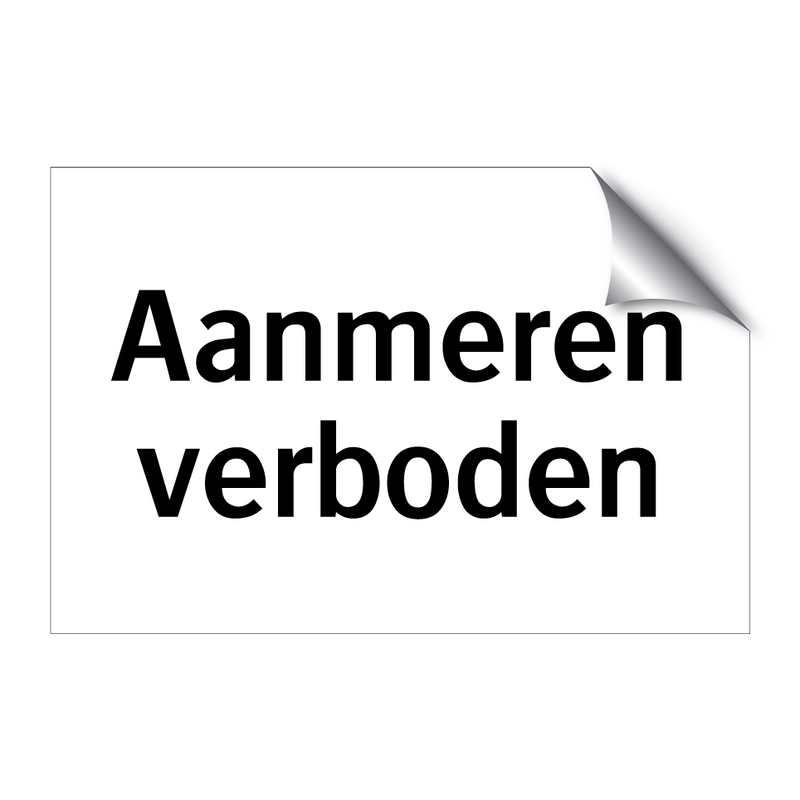 Aanmeren verboden