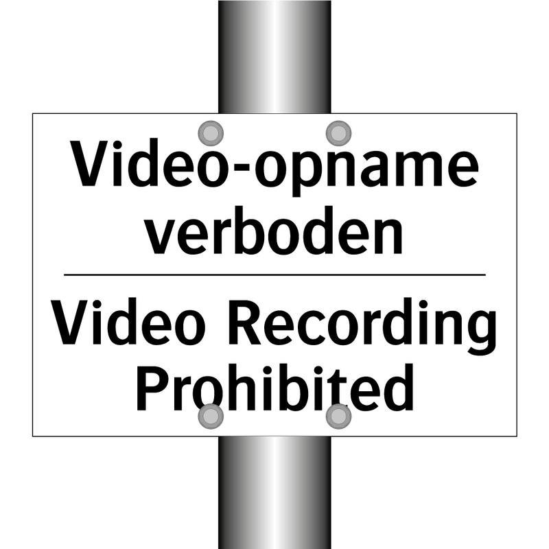 Video-opname verboden - Video Recording Prohibited